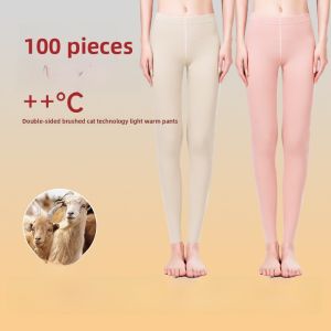 miiow | Womens Thermal Fleece Lined Cashmere Mid High Waist Thermal Trousers Comfortable Seamless Underwear For Winter Autumn