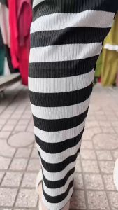 Set Đồ Bộ Thun Gân Sọc Lưng Phối Thời Trang - Ảnh và Video thật