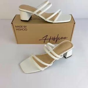 Dép cao gót 5p quai dây mảnh dáng sandal thời trang HISHOO S056