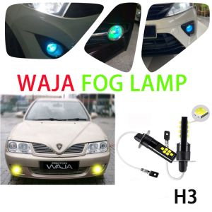 PROTON WAJA FOG LAMP LED BULB Ice blue White Yellow Lampu Spotlight Sport Light Mentol Kereta Halogen Replacement H3 Waja MMC  fog lamp