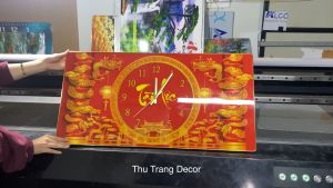 Đồng Hồ Tráng Gương Treo Tường CHỮ TÀI LỘC/CHỮ THƯ PHÁP In UV 5D Cao Cấp