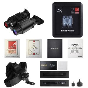 4K Night Vision Goggles 8X Digital Zoom 600m Night Vision Binoculars Head-Mounted Infrared NVG Tactical Light for Outdoor