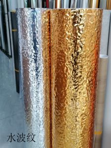 Miếng Dán Trần Nhà Bằng Kim Loại Họa Tiết Sóng Nước Miếng Dán Tường Trang Trí Cưới Miếng Dán Tường Chống Thấm Nước PVC Miếng Dán Tường Phẳng