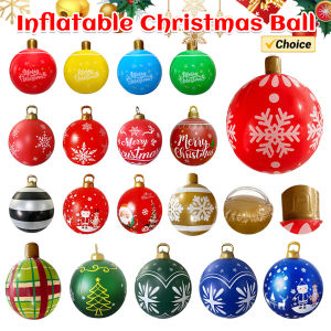 1PC 60CM Christmas Tree Decorations Balls Giant Inflatable Christmas Balls Outdoor Christmas Decorations PVC 60CM Snowman Balls