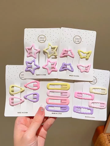 ONE-C1288 Jepit Rambut Anak Isi 4 PCS Warna Warni / Jepit Tiptop Mini Bentuk Lucu / Hair Pin Jepitan