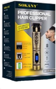 SOKANY PROFESSIONAL HAIR CLIPPER Carbon steel blade sharp and not stuck 0 gapped 0.1mm easily stable cut for T-type head 120 min charge for 80 min use