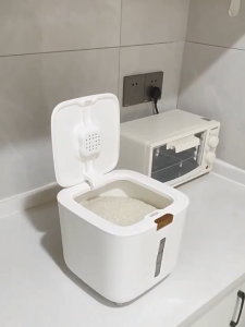 Best Seller 10kg RICE DISPENSER AND STORAGE with MEASURING CUP | Airtight and Food Grade Grains Dispenser | Sealed Grain Container | Rice Container for Home | Large Capacity Multifunctional Rice Storage Tank | Insect Proof and Moisture Proof Rice Storage.