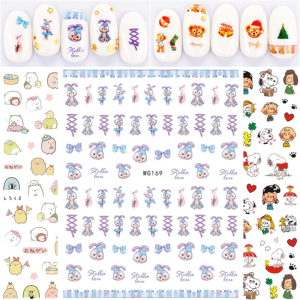 สติ๊กเกอร์ติดเล็บกันน้ําพร้อมการออกแบบผีเสื้อและกระต่ายสําหรับทุกสภาพผิว ข้อมูลจําเพาะปกติที่สะดวกสบาย