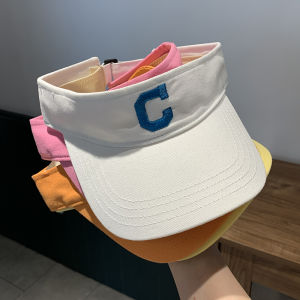 Japan fashion Fresh Embroidered Letters Topless Hat Brim Hat Women Summer Running Sunshade No Roof Baseball Cap Couple Fashion