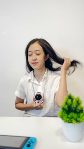 Teknobi Kipas Angin Mini Portable Astronot Fan LCD Rechargeable USB