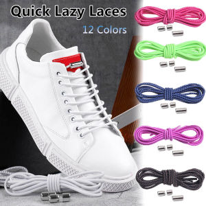 AOLD8 12 Colors Sports Sneakers Fast Lacing Quick Lazy Laces Elastic Lock No Tie Shoelaces Sneakers Shoelace