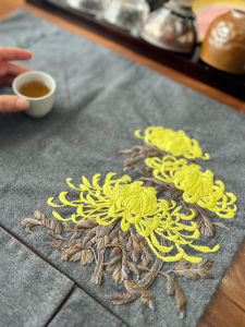 Hand Embroidery DIY Tea Mat Material Kit: A Guide to Creating 3D Embroidery Cup Mats