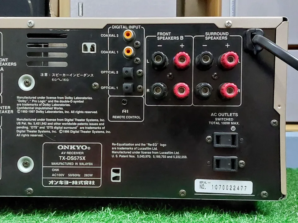 แอมป์onkyoรุ่นTX-DS575X จากตู้ญี่ปุ่นมือ2ใช้ไฟ100 ส/ก/ย/17/43.5/39