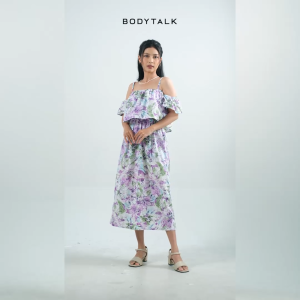 Bodytalk Dress Wanita Aster Purple Offwhite Online 71061T5UO