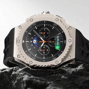 Luxury Modification Kit for Samsung Galaxy Watch 8 Classic 46mm Stainless Steel Case Silicone Strap for Galaxy DIY Accessories