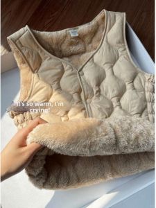 Thick Diamond Pattern Lamb Cashmere Vest
