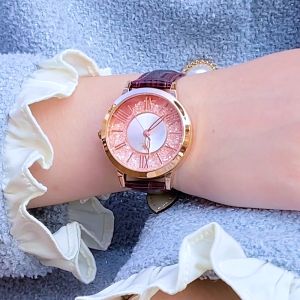 OLEVS jam tangan wanita dewasa terbaru 2024 anti air asli ori cermin HD mode elegan kulit jam tangan cewek aesthetic korea