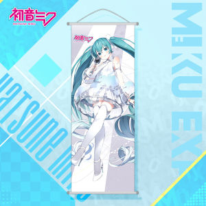 Bandai | Hatsune Miku Room Decoration Wall Decoration Cartoon Hatsune Miku Hanging Painting Long Scroll Holiday Gift Anime Goods Support
