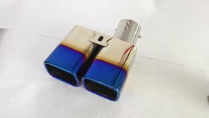 1Pc Dual Outlet Square Exhaust Muffler Applicable to Toyota Alphard Automobile Modification Accessory Dual Outlet Exhaust Pipe