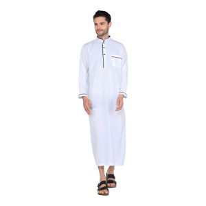 Jubah Pria Gamis Dewasa Lengan Panjang List Al-Hudan