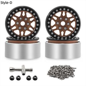 4PCS 1.9 inch 118-125mm RC Crawler Beadlock Tires and Wheels for 1/10 Traxxas TRX4 TRX6 Axial Scx10 90046 RC4WD SCX10 II III
