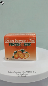 Sodium Ascorbate + Zinc PROTEC-ZINC 600mg/10mg (100 CAPSULES)