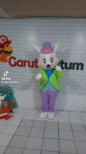Kostum Maskot Badut Kelinci Jas Lucu Setelan Dewasa Karnaval