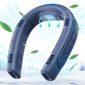 ZUZG Neck Air Conditioner Portable Neck Fan 4000mAh Ultra-Long Life 3D Airflow Wearable Air Conditioner 5 Turbo 3 Speeds Neck Cooler USB Rechargeable 360° Surround Wind Mute Bladeless Fan