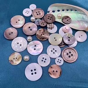 10 pieces of natural pearl shell buttons clothing sewing accessories clothing decoration round shell buttons  DIY crafts