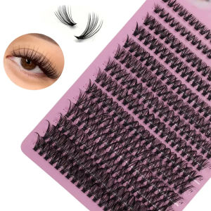 280 Chiếc Mi Giả Fengxiu 3D Tái Sử Dụng 14 Hàng Chiều Dài Hỗn Hợp (8-15mm) Nối Mi Tự Làm Tóc Tổng Hợp 0.07mm Thân Nhựa Cotton