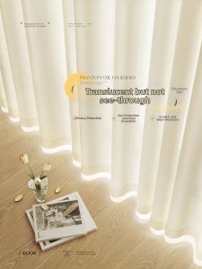 WEILAISHI | French Cream Style Sunscreen Sheer Curtain