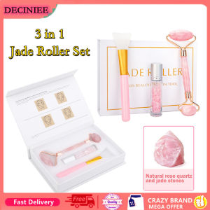 DECINIEE Natural Quartz Facial Jade Roller Face Massager For Facial Lifting Wrinkle Remove Anti-Aging Skin Tightening Roller Skin Care