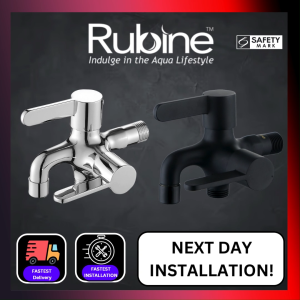 🔥CHEAPEST INSTALLATION🔥 Rubine Two Way Shower Tap (Silver / Black)