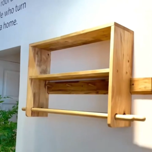 Natural Signature 4646 Fancy towel hanger rack (with rod)/ Storage Rack/Hanging Clothes Bar/Wall Mounted 魔幻浴巾挂架(含挂杆)/ 墙上挂架 #SNS #WD #HWC