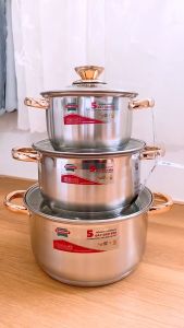 Bộ Nồi Inox 5 Đáy SUNHOUSE SH781 16 20 24 cm