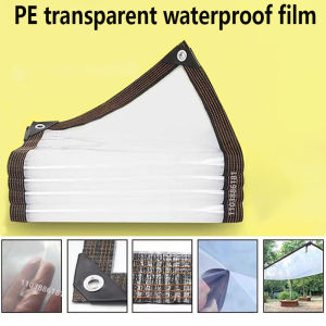 2x3m Transparent Rainproof Shading Cloth Tarpaulin Lightweight Waterproof Tarpaulin Cover Tarpaulin Transparent Rainproof Cloth