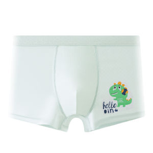 MiiOW | กางเกงบ็อกเซอร์ผ้าฝ้ายแท้สำหรับเด็กและเยาวชน กางเกงบ็อกเซอร์ชายทรงเอวกลาง ทรงสปอร์ต ดูดซับเหงื่อ ระบายอากาศได้ดี สำหรับเด็กอายุ 6-13 ปี