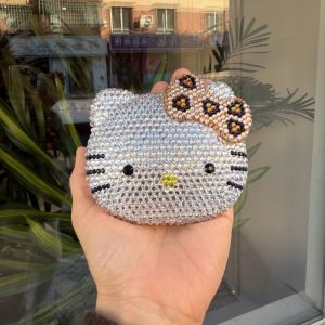 กระจกพับได้ขนาดเล็กพร้อมแปรงสีฟันสำหรับเด็กลายการ์ตูนสร้างสรรค์พร้อมหมวกทรงหัวแมวพิมพ์ลายในห้องนอนสำหรับเด็ก