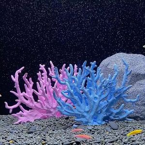 Rennas Fish Tank Aquarium Fluorescence Decoration Artificial Coral Reef Non-toxic Landscape Plant