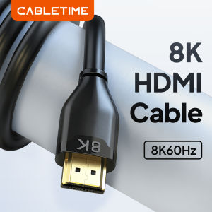 Cabletimes | CABLETIME HDMI 2.1 Cable 8K 60Hz 4K Ultra High Speed for PS4/5 PC Laptop TV Box 48Gbps HDMI Cable 8K HDMI Cable