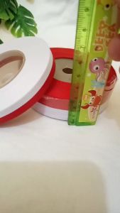 [1 ROLL] PITA SATIN MERAH PUTIH UKURAN 1/2 INCH DAN 1 INCH