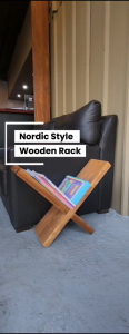 Nordic Style magazine rack wooden shelves organizer large sized magazine rack easy to assemble magazine rack book stand magazine display rack newspaper organizer desk organizer file organizer book shelf organizer sorting rack simple wooden magazine rack