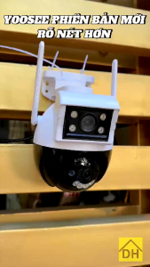 Camera YOOSEE PTZ 2 Mắt (Mẫu Mới Nhất) 10.0M Xoay 360 Độ- Xem 2 Vị Trí Khác Nhau Trên 1 Camera- Đàm Thoại 2 Chiều- Báo Động Chống Trộm- Ban Đêm Có Màu- Wifi Không Dây Ngoài Trời BAO SỈ
