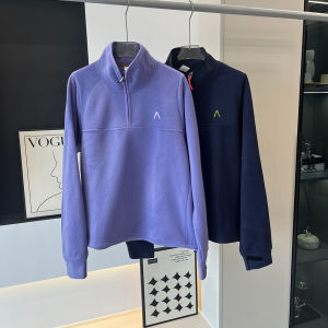 Áo Nỉ Ngoài Trời Ấm Áp Mùa Thu Đông Có Khóa Kéo Cổ Đứng Hai Mặt Lông Cừu Thể Thao Thường Ngày Cho Nữ Áo Nỉ Dài Tay