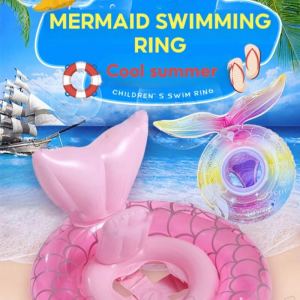 Kids Safety Swimming Ring Mermaid Buoyancy Inflatable Swimming Circle Baby Floating Swimming Seat