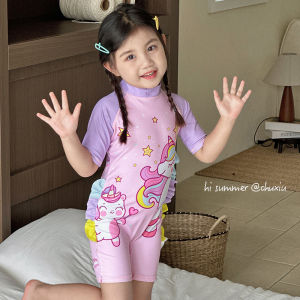 CHUXIU | Sun Protection Princess Cartoon One-Piece Swimwear for Girls