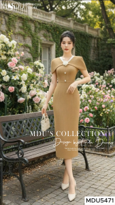 Váy Thiết Kế MDU5471 Chất Dạ Text Nhật Cao Cấp Phối Cùng Mango Ý Mềm Mại Duyên Đáng Từ MDU