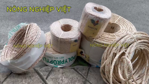 220m dây thừng Thái Lan 3mm 4mm 5mm 6mm 7mm 8mm 10mm - Dây Thừng Con Gà 4 tao màu nâu nhạt Dây Bô Con Gà