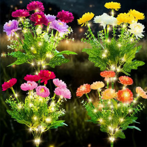 Đèn LED Năng Lượng Mặt Trời Hình Hoa Sen Tuyết Ngoài Trời Chống Thấm Nước Sân Vườn Sân Vườn Để Trang Trí Tiệc Ngày Lễ