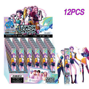 1/3/6/12/24Pcs KPop Demon Hunters Black Gel Pen Blind Box Student Writinng Pen Anime Figure Stationery Study Supplies Gift 0.5mm